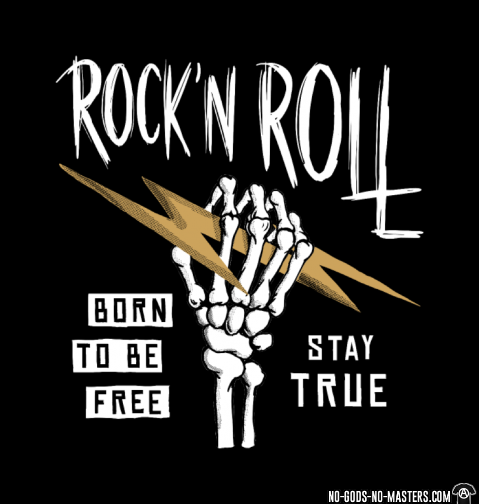 kids tshirt-rock-n-roll-born-to-be-free-stay-true-d001012131637