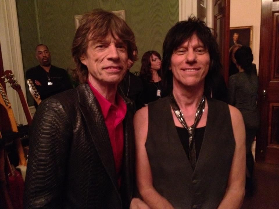 Mick Jagger and Jeff Beck