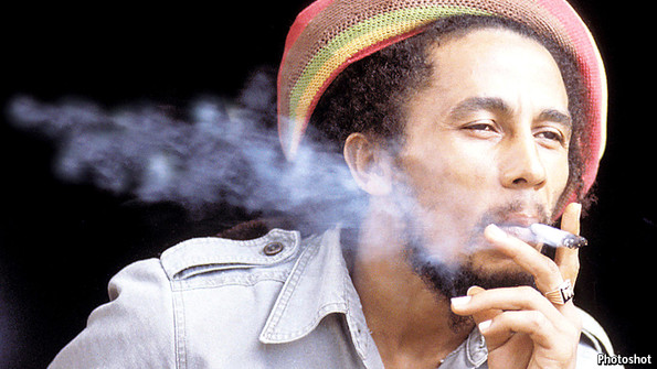 Marley smoking a joint