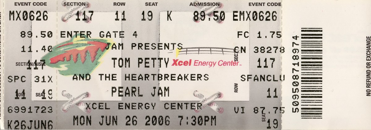 Tom Petty 30th Anniversary Tour Ticket